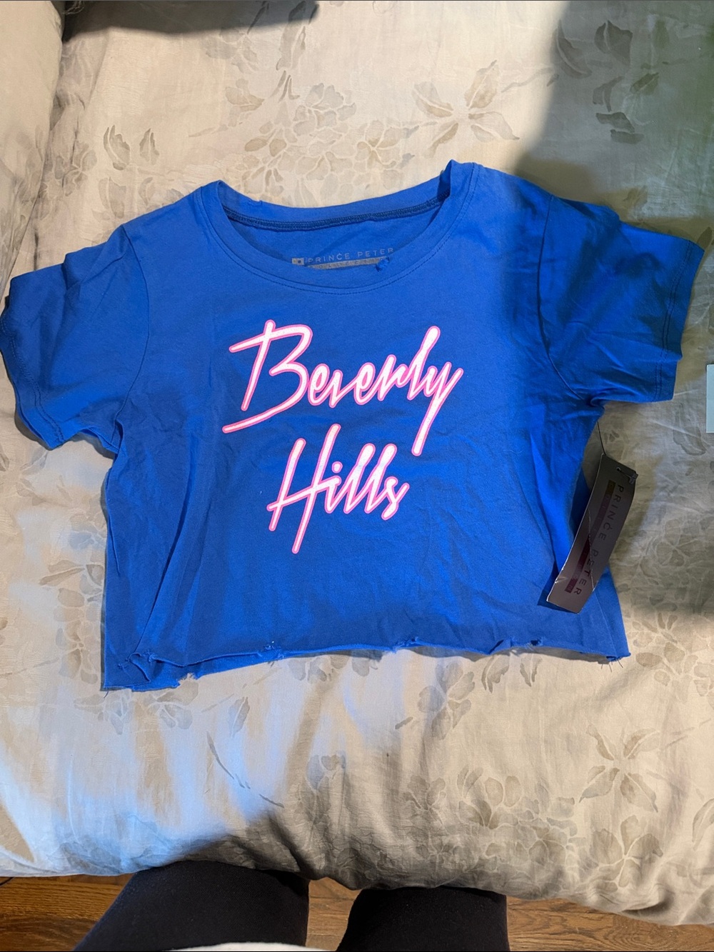 Prince Peter Collection Royal Blue "Beverly Hills" Crop Tee